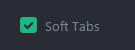 Använd soft tabs.