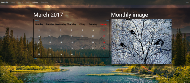 En månadskalender är en av övningarna som finns med i detta kursmoment.
