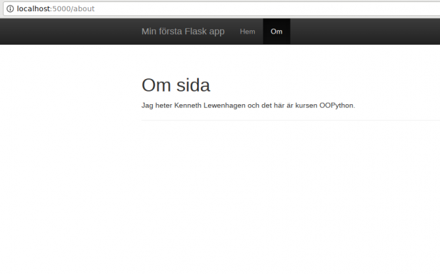 Utskrift via variabler.