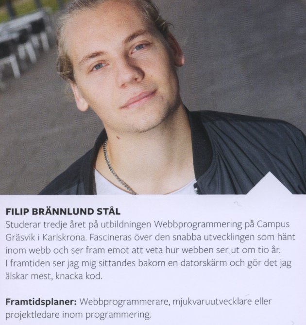 Filip studier och framtidsplaner.