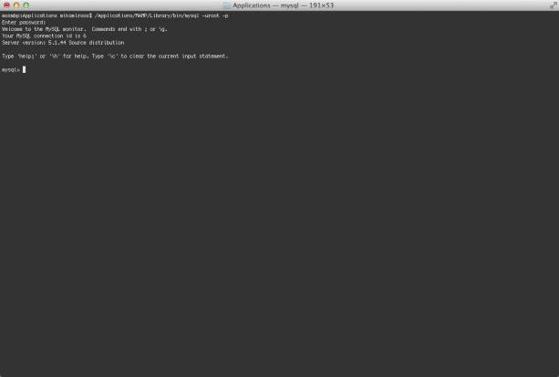 MySQL CLU via terminalen.