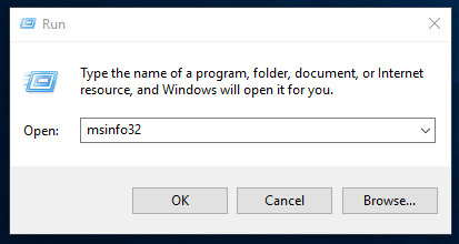 Kör igång programmet msinfo32.