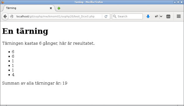 Nu summeras alla tärningsslagen.