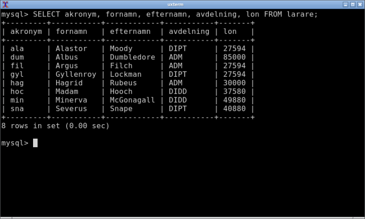 Guiden hjälper oss med mer avancerade konstruktioner i SQL.