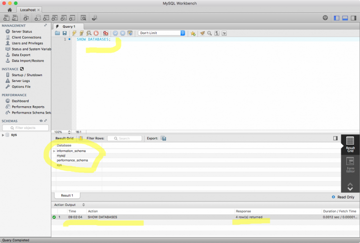 Nu fungerar både Workbench och MySQL databasserver.