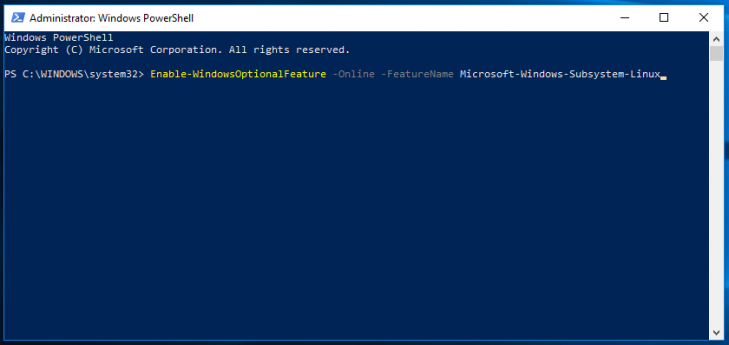 Kör kommandot i PowerShell, som administratör.