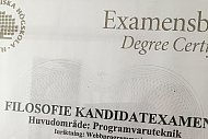 Examensbevis.