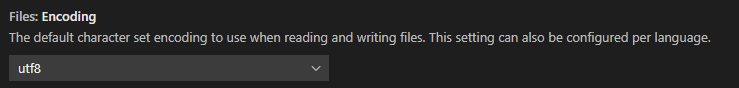 Encoding skall vara UTF-8 NOBOM (UTF-8)