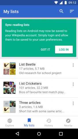 Meny längst ner på android.