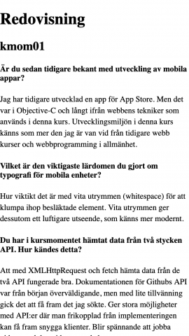 Redovisningstext med vitt urymme i stycken